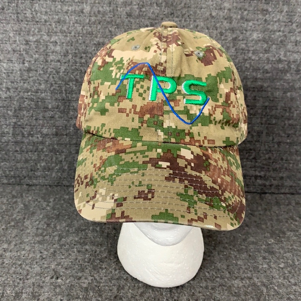 TPS Mens Baseball Hat OSFM Brown Green Camouflage Strapback Cap OC Outdoor Cap